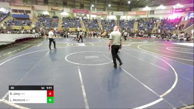 80 lbs Semifinal - Boreum Jang, Pikes Peak Warriors vs Laylah McIntyre, Sky Vista Middle School / Grandview Wolves Wrestling Club