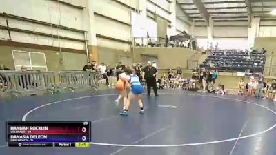 120 lbs Round 2 (10 Team) - Hannah Rocklin, Colorado vs Danasia DeLeon, New Mexico