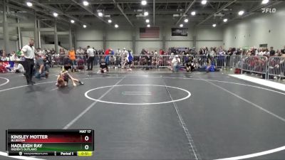 65 lbs Quarterfinal - Kinsley Motter, Bluestem vs Hadleigh Ray, Ogden`s Outlaws