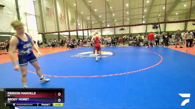 144 lbs Quarterfinal - Pierson Manville, PA vs Brody Moret, CO