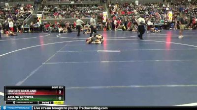 117-130 lbs Round 3 - Ariana Alcorta, Midwest Destroyers vs Hayden Bratland, Ubasa Wrestling Academy