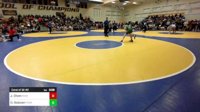 123 lbs Consi Of 32 #2 - Jack Olsen, Roseburg (OR) vs Devin Bobzien, Poway