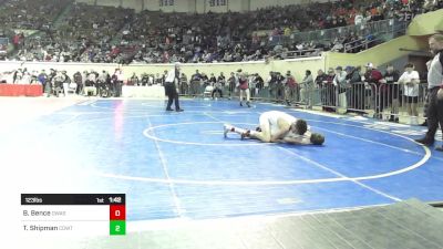 123 lbs Round Of 128 - Boston Bence, Owasso Junior High vs Toby Shipman, CowTown Elite