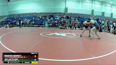 160 lbs Round 5 (6 Team) - Draeven Bennett, Center Grove Wrestling Club vs Declan Plahn, HSE Wrestling Club