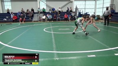 96 lbs Round 1 (16 Team) - Traevon Ducking, Contenders Wrestling Academy vs Ben Boyle, Mavericks