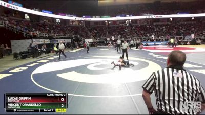 I-101 lbs Cons. Round 2 - Lucas Griffin, Chaminade vs Vincent Orandello, Macarthur