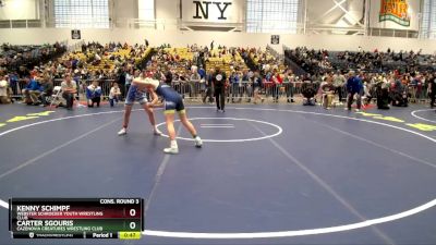 120 lbs Cons. Round 3 - Carter Sgouris, Cazenovia Creatures Wrestling Club vs Kenny Schimpf, Webster Schroeder Youth Wrestling Club