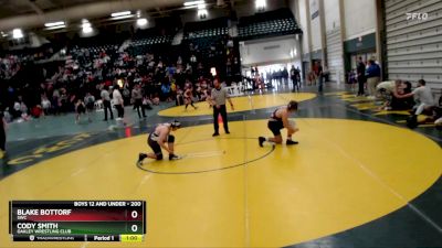 200 lbs 2nd Place Match - Blake Bottorf, SWC vs Cody Smith, Oakley Wrestling Club