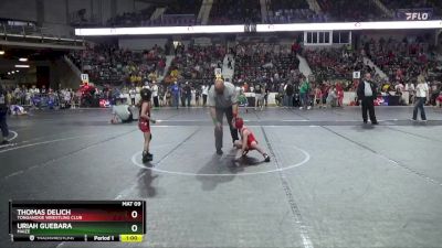 52 lbs Quarterfinal - Thomas Delich, Tonganoxie Wrestling Club vs Uriah Guebara, Maize