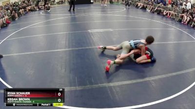 85 lbs Round 2 (6 Team) - Ryan Schauer, North Dakota 1 vs Kegan Brown, South Dakota Thunder