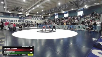 106 lbs 1st Place Match - Jacob Myers, Chaparral vs Patrick Fleming, Murrieta Valley