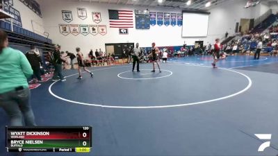 120 lbs Cons. Round 3 - Wyatt Dickinson, Worland vs Bryce Nielsen, Buffalo