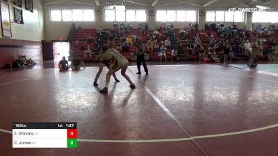 160 lbs Round Of 32 - Zackery Rhodes, Va vs Chris Jones, Nc