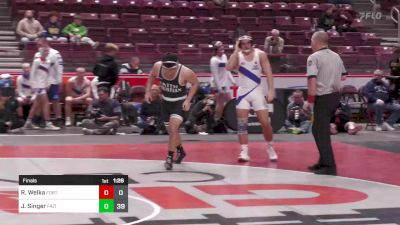 189 lbs Final - Ryan Welka, Fort Leboeuf vs Jason Singer, Faith Christian Acad