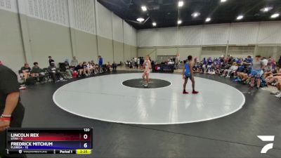 120 lbs Round 3 (8 Team) - Lincoln Rex, Utah vs Fredrick Mitchum, Florida