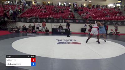 110 kg Rnd Of 16 - Jacob Levy, Tar Heel Wrestling Club vs Edward German, Seasons Freestyle Club