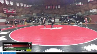 174 lbs Semifinal - Nathan Cruz, Mt. San Antonio College vs DJ Weimer, Palomar College