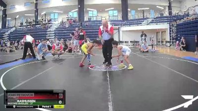 55 lbs Semifinal - John Petrovcik, NBWA vs Adam Rasmussen, Backyard Brawlers