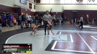 PW-10 lbs Quarterfinal - Mavrek Henderson, Indee Mat Club vs Landon Roberts, Big Game Wrestling Club