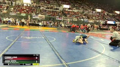 A - 113 lbs Quarterfinal - Corbin Long, Frenchtown vs Aiden Smith, Custer Co. (Miles City)