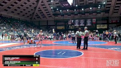 3A-132 lbs Cons. Round 3 - Davin Lightsey, White County vs Josh Baughcum, Franklin County