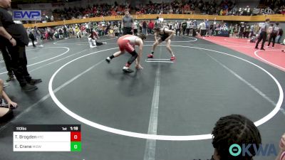 110 lbs Semifinal - Tucker Brogden, Hinton Takedown Club vs Elijah Crane, Midwest City Bombers Youth Wrestling Club