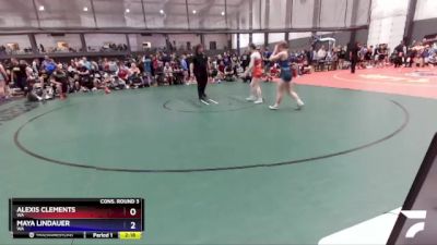 110 lbs Cons. Round 3 - Alexis Clements, WA vs Maya Lindauer, WA