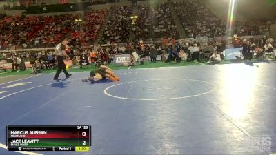 3A 120 lbs Semifinal - Jace Leavitt, Snake River vs Marcus Aleman, Fruitland