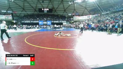 Girls 3A/4A 110 Semifinal - Gracie Pham, Davis (Girls) vs Zeta Lee, Mount Tahoma (Girls)