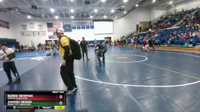 43 lbs 3rd Place Match - Burke Newman, Wright Gladiators vs Zayden Neiger, Windy City Wrestlers