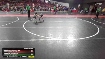 70 lbs Quarterfinal - Abbigal Iverson, Tomah Youth Wrestling vs Reagan Lancaster, Holmen Wrestling Club