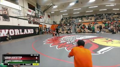 36-40 lbs Cons. Round 2 - Joseph Haberman, Peak vs Logan Hostetter, Worland Wrestling Club