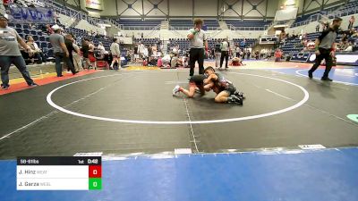 58-61 lbs Rr Rnd 3 - Jett Hinz, Weatherford Youth Wrestling vs Joseph Garza, Wesley Wrestling Club