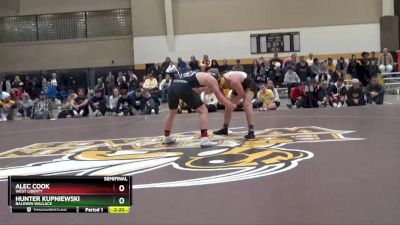 165 lbs Semifinal - Hunter Kupniewski, Baldwin Wallace vs Alec Cook, West Liberty