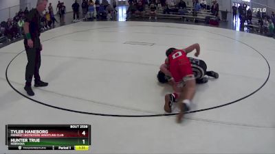 129 lbs Quarterfinal - Tyler Haneborg, Midwest Destroyers Wrestling Club vs Hunter True, Nebraska