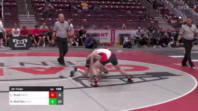 127 lbs Qtr-finals - Luke Rush, Waynesburg Central vs Shane McFillin, Bethlehem Catholic