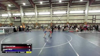 55 lbs Round 1 - Peyton Potter, WY vs Mandi Mele, WY