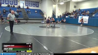 184 lbs Round 2 - Thomas Culp, Eureka vs Drew Deer, Cornell College