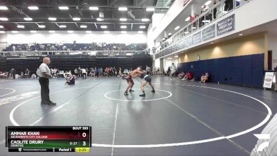 157 lbs Semifinal - Caolite Drury, Cerritos vs Ammar Khan, Sacramento City College