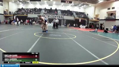 160 lbs Cons. Round 6 - Declan Gard, Rochester Wrestling Club vs Nick Harden, Whiteland Wrestling Club