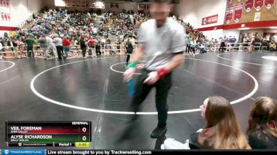 135 lbs Semifinal - Veil Foreman, Star Valley vs Alyse Richardson, Kelly Walsh