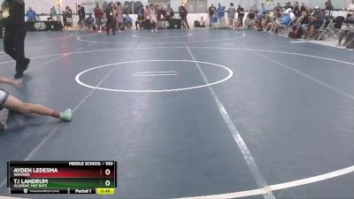 100 lbs Cons. Round 2 - Ayden Ledesma, Whitmer vs Tj Landrum, Algonac Mat Rats