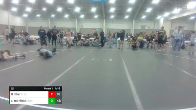 72 lbs Round 9 (10 Team) - Brady Sher, Florida Scorpions vs Aiden Mayfield, Hanover Hawkeye