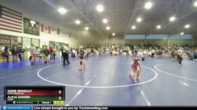 105 lbs Cons. Round 3 - Addie Brindley, Elite Wrestling vs Alicia Hansen, Agon