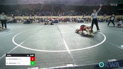 83 lbs Quarterfinal - Josh Hutcheson, HURRICANE WRESTLING ACADEMY vs Korbyn Johnson, Hilldale Youth Wrestling Club