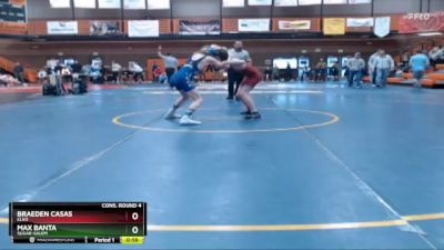 106 lbs Cons. Round 4 - Max Banta, Sugar-Salem vs Braeden Casas, Elko