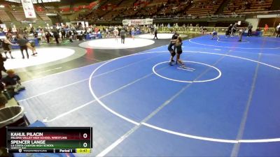 157 lbs Cons. Round 2 - Kahlil Pilacin, Paloma Valley High School Wrestling vs Spencer Lange, La Costa Canyon High School Wrestling