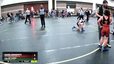 82 lbs Round 2 (4 Team) - Xaver Dennewitz, Contenders WA Blue vs Caleb Hodo, Steel Valley