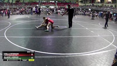 113 lbs Quarterfinal - Ellison LaDeaux, Western Edge Wrestling Club vs Stella Peterson, Aurora Wrestling Club