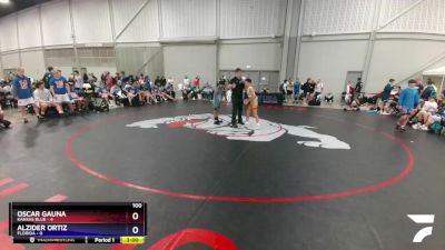 100 lbs Placement Matches (8 Team) - Oscar Gauna, Kansas Blue vs Alzider Ortiz, Florida